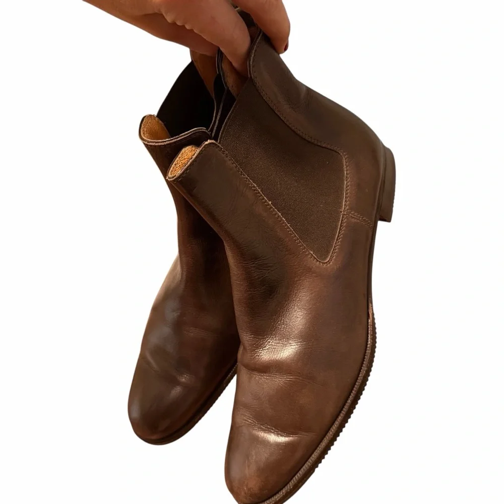 Neiman Marcus Dark Brown‎ Leather Boots ilga women’s size 7.5